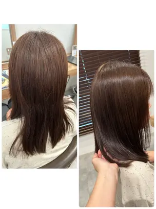 ミディアム パーマ やまこし 美裕樹のヘアスタイル