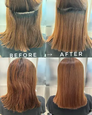 ミディアム 髪質改善/艶カラー 縮毛矯正/みほのヘアスタイル