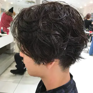 ショート パーマ メンズ ケンジアネッタ Men'sのヘアスタイル