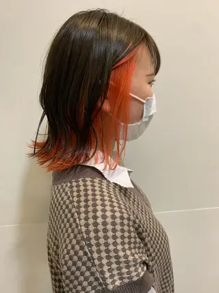 カラー ✄折橋 彩花🐶🍑のヘアスタイル