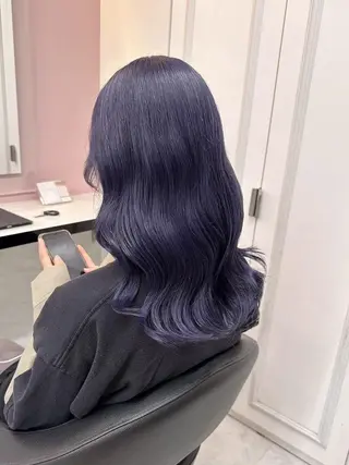 カラー ロング 💙ハイトーン韓国風 色白ヘア💙manaのヘアスタイル