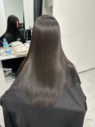 ロング 縮毛矯正/エクステ レイヤーカット/達也のヘアスタイル