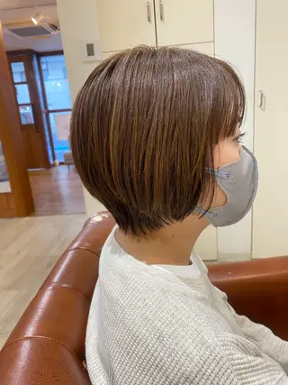 ショート カラー 縮毛矯正とレイヤー カット/杉村凜汰郎のヘアスタイル