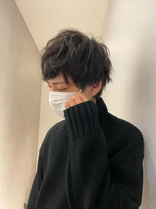 メンズ 表参道ミディアム レイヤー山岸季生のヘアスタイル