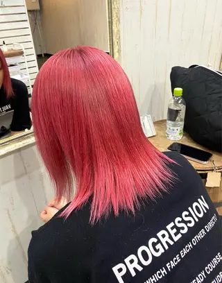 ミディアム カラー 桑原 由理のヘアスタイル