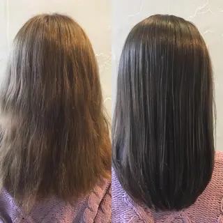 セミロング 髪質改善縮毛矯正 専門店のヘアスタイル