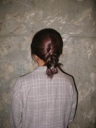 ミディアム カラー ヘアアレンジ 松井 七瀬のヘアスタイル