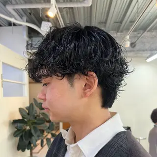 ショート メンズ 大人メンズヘア メンズパーマSHUNのヘアスタイル