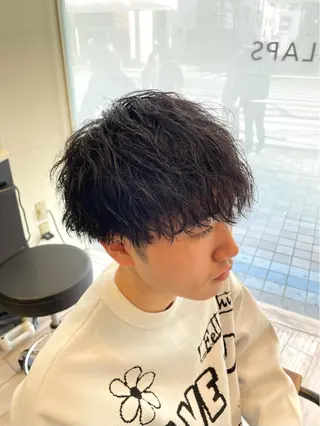 ショート パーマ メンズ パーマ/フェード🔥 佐々木波人のヘアスタイル