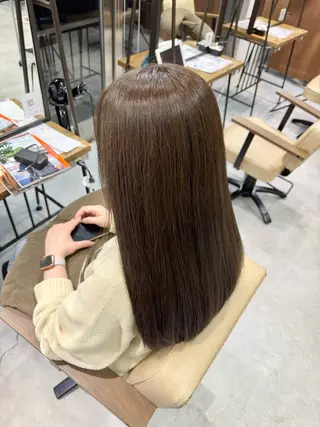 ロング カラー ブリーチなしwカラー /艶カラー/oukaのヘアスタイル