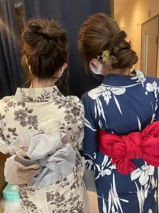 セミロング カラー ヘアアレンジ 髙塚碧🇰🇷 韓国ヘア🎗️のヘアスタイル