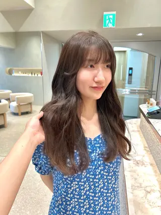 ロング カラー yuu 🪴 透明感 カラー/メンズパーマのヘアスタイル