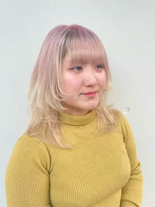 ミディアム カラー もにか🌞原宿/渋谷 🌝ブリーチカラーのヘアスタイル