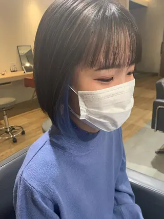 ショート カラー 美髪・シールエクステ ホソタニリョウコのヘアスタイル