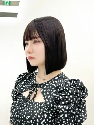 ショート カラー ヘアアレンジ 縮毛矯正🤍 盛れるボブ/ひかりのヘアスタイル