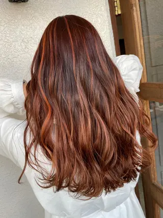 ロング カラー レイヤーカット匠 イソザキノリユキのヘアスタイル