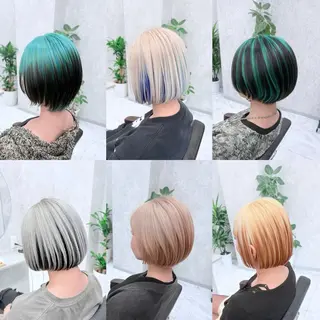 ショート カラー 🌈派手髪ハイトーン 🌈鈴木亮太🌈のヘアスタイル