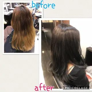 ロング カラー 藤本 麻衣のヘアスタイル