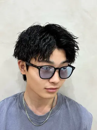 ショート パーマ メンズ パーマ職人DAIKI ツイスパ/波巻きのヘアスタイル