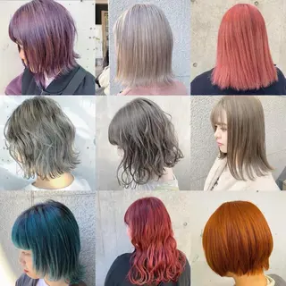 セミロング カラー ヘアアレンジ 🌈インナーカラー ‘ショウマ’🌈のヘアスタイル