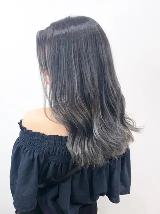 セミロング カラー 🌙HIZUKI🌙 ハイトーン 艶髪のヘアスタイル