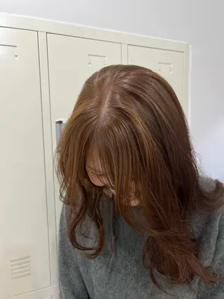 セミロング カラー Sanaダブルカラー ✨️パルコ徒歩1分のヘアスタイル