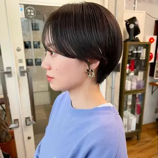 ショート 【ショート/ボブ 丸みショート】深萱のヘアスタイル