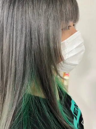 ロング カラー ハイトーンカラー🩵 耳ツボジュエリー👂のその他イメージ
