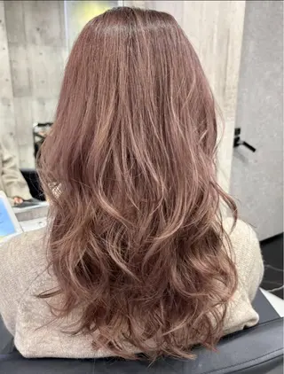 ロング 🍑🧋ハイトーン 暖色カラーlucaのヘアスタイル