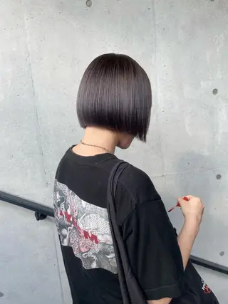 ショート カラー ボブ/ミニボブ 透明感カラーkadoのヘアスタイル