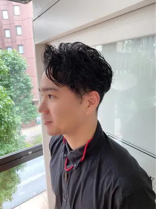 メンズ ショート/レイヤー カット/服部タカノリのヘアスタイル