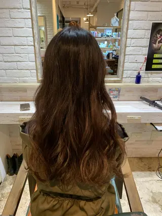 ロング カラー パーマ 板倉　花連 💌リピーター様へ↓のヘアスタイル