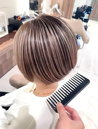 セミロング カラー ＡＳＨ大宮/ブリーチ 髪質改善/カラーのヘアスタイル