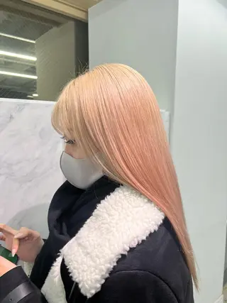 ロング ハイトーン&髪質改善 ＆韓国エクステ🤎のヘアスタイル