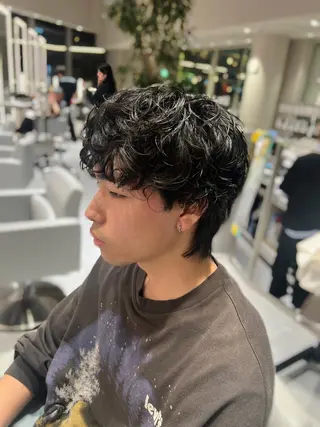 パーマ メンズ kako　ショート ボブのヘアスタイル