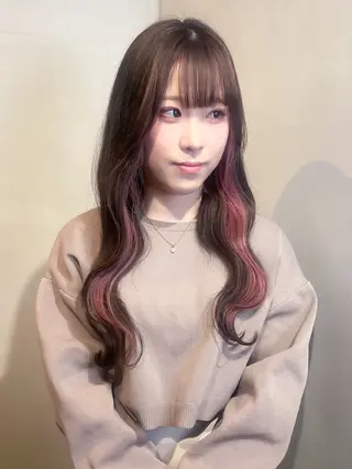 セミロング カラー Aya/四条烏丸/ インナーカラーのヘアスタイル