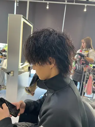 パーマ SALOWIN栄 高須大貴のヘアスタイル