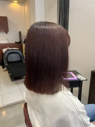 ミディアム カラー 松山 優里のヘアスタイル