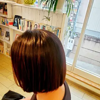 パーマ ミディアム 田中 牧子のヘアスタイル