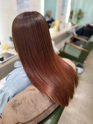 ミディアム 縮毛矯正/ /関内/あべももこのヘアスタイル