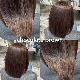 ミディアム カラー チョコレートカラー/ 𝐒𝐚𝐤𝐢のヘアスタイル