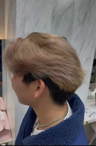 メンズ Nanami / ベージュ/グレージュのヘアスタイル