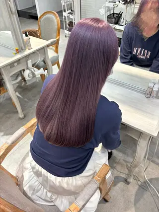 カラー ちはな‎🤍 ヘアセット／縮毛矯正のヘアスタイル