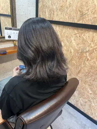 ミディアム カラー 庄内＊三国baron ANJUのヘアスタイル