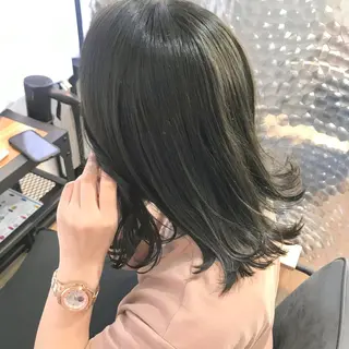 ミディアム カラー 酸性縮毛矯正 梅田茶屋町 Juriのヘアスタイル