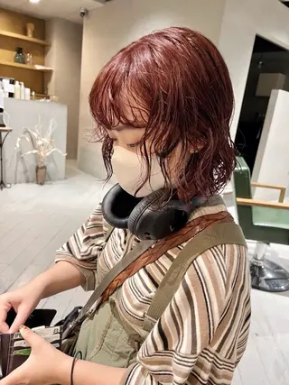 ミディアム カラー saki / ボブ /レイヤーのヘアスタイル