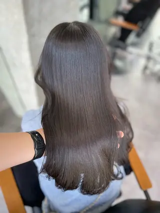 セミロング カラー 髪質改善/堀江 ケアカラーtoshiのヘアスタイル