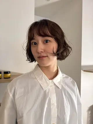 ショート パーマ 今泉/kai🐇ボブ 似合わせカットのヘアスタイル