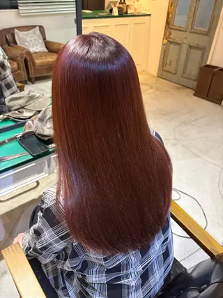 ロング カラー MIRAI 編み込み/エクステのヘアスタイル