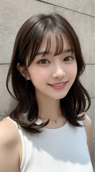 ミディアム カラー 韓国ヘア🤍ワンホン 🤍あやかのヘアスタイル